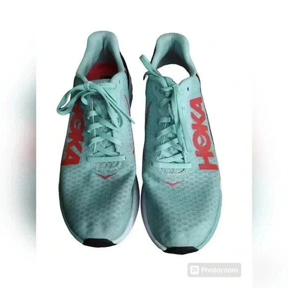 Hoka One One Rocket X Eggshell Blue Racing Running Shoes Men\'s Size 9.5